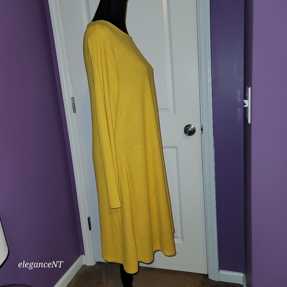 Old Navy Gold Swing Style L/S Dress Sz: M NWT - Picture 3 of 8